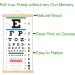 NOYOC 20ft Snellen Eye Chart with Wooden Frame - 22x11 Canvas Low Vision Chart for Kids, Eye Exams & Wall Decor - Includes Occluder and Hand Pointer - Buy Online on GoSupps.com