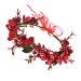 Christmas Headband Flower Crown with Red Berry & Pine Cone - Woodland Wedding Halo - Buy Online on GoSupps.com