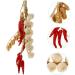 Zerodeko 6 Pcs Simulation Vegetable Pendant Chili Pepper Ornament Party Layout Prop Halloween Garland Fruit Decor Mexico Decorations Desk Topper Fake Corn Red Model Hardened Foam Red Beigex2pcs 13X53CMx2pcs - Buy Online on GoSupps.com