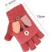 Kids Puppy Flip Top Half Finger Gloves for 3-8 Yrs - Puppy/Red - Buy Online on GoSupps.com