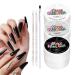 G n rique Gel Nail Kit Black and White Hollow Wave Design Gel Highly Pigmented Modeling Glue for Creative Line Work and 3D Nail Effects Smooth and Long-Lasting Application