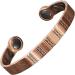 Mens Solid Copper Magnetic Bracelet Copper Bangle Holistic Magnetic Band with Large High Power Neodymium Magnets Unisex Adjustable-HCS (M: Wrist 16.5-19.5cm/6.5-7.6") - Buy Online on GoSupps.com