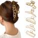 Hair clips hair clip big thick hair 5 pieces slipproof hair clip hair clip hair clip women thin hair big hair clip thick hair hair clip hair claw (metal c) metal c