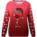 Women's Christmas Snowman & Penguin Print Sweatshirt | Red O-Neck Raglan Top - Buy Online on GoSupps.com
