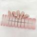 DMQ Semi Cured Nail Wraps Soft Self-Adhesive Gel Nail Stickers Gradient Blush Semi Cured Gel Nail Strips 22 Stickers Gel Nail Polish Strips Manicure Stickers Set (Pink White Gradient)