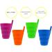 Arrow Sip-A-Cup with Built-In Straw for Kids - Purple Blue Green Orange (4 Pack) - Buy Online on GoSupps.com
