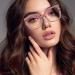 Buy Blue Light Blocking Cat Eye Glasses | Anti-UV Gaming Specs for Men & Women - Purple Fashion Eyewear - Buy Online on GoSupps.com