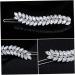 minkissy 1pc Inlaid Leaf Hairpin Girl Hair Clip Hair Clips Fashion Hairpin Hair Barrettes for Women Wedding Hair Accessories Leaf Design Hair Clip Rhinestones Issue Card Miss 7x1.2cm Silver - Buy Online on GoSupps.com