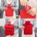 BAYUTE 2L Rubber Thermos Hot Water Bottle with Knit Sleeve - Transparent (RED) - Buy Online on GoSupps.com