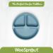 WeeSprout Suction Plates 3 Pack for Babies & Toddlers | 100% Silicone | Stay Put with Suction | Divided Design | Microwave/Dishwasher Safe | Matte Dark Grey/Blue/Green | with Lids - Buy Online on GoSupps.com