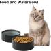 Havniva Ceramic Raised Cat Bowl Set - 400ml (13oz) 2 x Starry Sky | Cat Food & Water Dish with Stand for Kitty Feeder - Buy Online on GoSupps.com