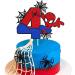 Spider 4th Birthday Cake Topper Spider Cartoon Movie Themed Happy 4s Birthday Cake Decorations for Men Boy Children Four Bday Party Supplies Double Sided Glitter Black DÃ©cor - Buy Online on GoSupps.com