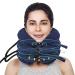 Adjustable Neck Stretcher Cervical Neck Traction Device Neck Brace Pillow for Home Use Neck Decompression and Neck Tension Relief (Blue) Purple