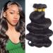8a Grade Brazilian Body Wave Bundles Virgin Hair 3 Bundles 100% unprocecious virgin Brazilian Human Hair Weaven Hair Extensions Nature Black Color (8 10 12inch)