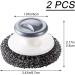 2 Pcs Steel Wool Scrubber with Handle Heavy Duty Dish Scrubber Kitchen Cleaning Brush for Pots Pans Grills Sink - Buy Online on GoSupps.com