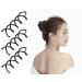 Mini Skater 4Pcs Spiral Hair Pin Spin Twist Set - 1.88 inch Black - Women/Girl DIY Hair Style - Buy Online on GoSupps.com