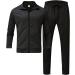 Shop Hanxiulin Men's Long Jogging Suit - Polyester Sweatshirt & Jogger Pants | Lightweight Training & Leisure Wear in Dark Gray - Buy Online on GoSupps.com
