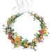 Xinyanmy Floral Crown Headband Flower Garland Hair Garland Hair Wreath Hair Band Flower Halo Floral Headpiece with Ribbon for Women Girls for Wedding Parties