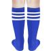 UTTPLL Toddler Cotton Baseball Knee High Tube Socks - Royal Blue White Stripe 3-6 Years - Buy Online on GoSupps.com