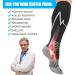 IRAMY Compression Socks 2 Pairs for Women & Men | Ankle & Arch Support - Foot Massage Pad | 20-30 mmHg Knee High | X-Large Black-Grey - Buy Online on GoSupps.com