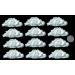 12 x Edible 3D Rose Bunch Flowers Roses icing toppers cake cupcakes decorations (White) - Buy Online on GoSupps.com