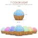 Pinci 60ml Portable Mini Essential Oil Diffuser with 7 LED Light Colors - Cool Mist Vaporizer for Home, Office, and Travel - Waterless Auto Shut-Off - White+Light Wood Design - Buy Online on GoSupps.com