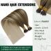 RUNATURE Blonde Ombre Nano Ring Hair Extensions | Real Human Hair 16 Inch 50g - #BA8/60 - Buy Online on GoSupps.com