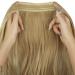 Halo Wavy Curly Synthetic Hair Extensions 18Inch 4.3 Oz Dirty Blonde - Heat Resistant Fiber - No Clip Hidden Wire for Women - OMGREAT - Buy Online on GoSupps.com