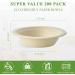 Vplus 200 Pack 12 OZ Compostable Paper Bowls - Eco-friendly & Heavy-duty Disposable Bowls for Snacks, Salads, and Cereals - Bulk Bagasse Bowls for Milk - Nature 12 - Buy Online on GoSupps.com