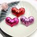 Valentine's Day Heart Hair Clips - Glitter Sequin Barrettes for Girls - 9 Pieces (Three Colors) - Buy Online on GoSupps.com