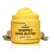 AKWAABA Whipped Shea Butter (White Rose) 12 oz - Body & Hair Moisturizer - With Raw Shea Butter from Ghana - Rich Vitamins A and E - Natural Yellow