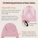 iCooBreeze Mulberry Silk Lined Sleep Cap Bonnet - Pink | Adjustable Strap for Curly Hair | Women and Men - Buy Online on GoSupps.com