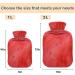 Naanle Red Watercolor Hot Water Bottle with Cover - 1L for Pain Relief Bed Warmer and Heat Therapy - Transparent & Versatile - Buy Online on GoSupps.com