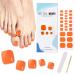 Ceboic half-hardened gel nail foils 26 self-adhesive footnail sticker single-colored pedicure wraps orange toenails nail film UV hardy nail polish stripes UV/LED lamp required