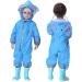 De feuilles Kids Button Rain Suit | Waterproof Hooded Raincoat Jumpsuit 4-6 Years Blue Elephant - Buy Online on GoSupps.com