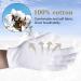 100% Cotton Gloves - 6 Pairs White Moisturizing Gloves for Women | Eczema Relief & SPA Use - Ideal for Jewelry Inspection & Archival Work - One Size Fits All - Buy Online on GoSupps.com