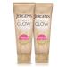 Jergens Natural Glow Self Tanner Body Lotion Sunless Tanning Fair to Medium Skin Tone Daily Moisturizer with Coconut Oil Vitamin E and Antioxidants 7.5 Oz Pack of 2