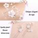 Fairvir Bridal Jewelry - Silver Rhinestone Hair Needles & Flower Hairpins for Women & Girls (2 Pieces) - Elegant Wedding Hair Accessories - Buy Online on GoSupps.com