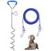 Super floor anchor dog plot for dogs large earth anchor dog earth skewers earth skewers dog leash for dog beach (10m blue) 10m blue