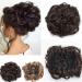 Lady Outlet Mall hairpiece bun short curly with clip chignon medium brown
