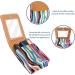 Travel Lipstick Organizer Case | Portable Makeup Bag with Mirror | Colorful Zebra Texture Art Pattern - Shop Now - Buy Online on GoSupps.com