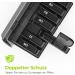 Auvon 7-Day Pill Organizer - Moisture-Resistant 2 Compartment Medication Box for Easy Travel & Daily Use - Black - Buy Online on GoSupps.com