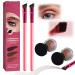 Home Eyebrow Care Kit 4d Laminated Anjoise 4D Laminated Brow Home-Grooming Kit Anjoise Eyebrow Pen Multi-Function Eyebrow Concealer Contour Brush 4D Hair Stroke Brow Stamp Brush (Light Brown)