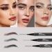 Eyebrow Pen Eyebrow Pencil with 4-Fork-Tip Liquid Eyebrow Pencils for Women Eyebrow Pen Last All-Day Eyebrow Pencil (Black) - Buy Online on GoSupps.com