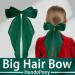 HundoPony Hair Bow Long Tail Soft Silky Satin Bowknots with Metal Clips Barrettes Hair Clips for Girls Women Stylish French Ribbon Hairpin Green - Buy Online on GoSupps.com