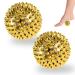 2 pieces of hedgehog ball massage ball magnetic massage ball hedgehog ball magnetic acupressure balls for backs legs feet & hands muscle massage (golden)