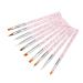 10pcs Nail Art Brush Set - Flat Line UV Gel & Acrylic Painting Tools for Manicure - Buy Online on GoSupps.com