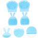 FOMIYES 20 Pcs Rabbit Ears Facial Brush Manual Facial Cleansing Brush Face Lotion for Women Exfoliator Brush Handheld Massager Face Massage Brush Miss Silica Gel Cleansing Tool Household Light Bluex5pcs 7.5x7.5cmx5pcs - Buy Online on GoSupps.com