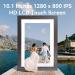 Frameo 10.1 Inch WiFi Digital Photo Frame | Smart Picture Frame, Touch Screen, Wall-mountable | Easy Photo & Video Sharing via Frameo App | Dark-Brown - Buy Online on GoSupps.com