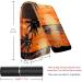 Leather Lipstick Case Organizer with Mirror - Mini Lip Gloss Holder Bag | Tropical Sea Beach Sunset Design - Buy Online on GoSupps.com